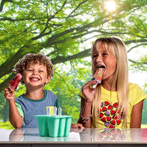 Ice Lolly Moulds with Sticks, 6 Cavities Popsicle Mould, Food Grade Silicone, BPA-Free  ﻿