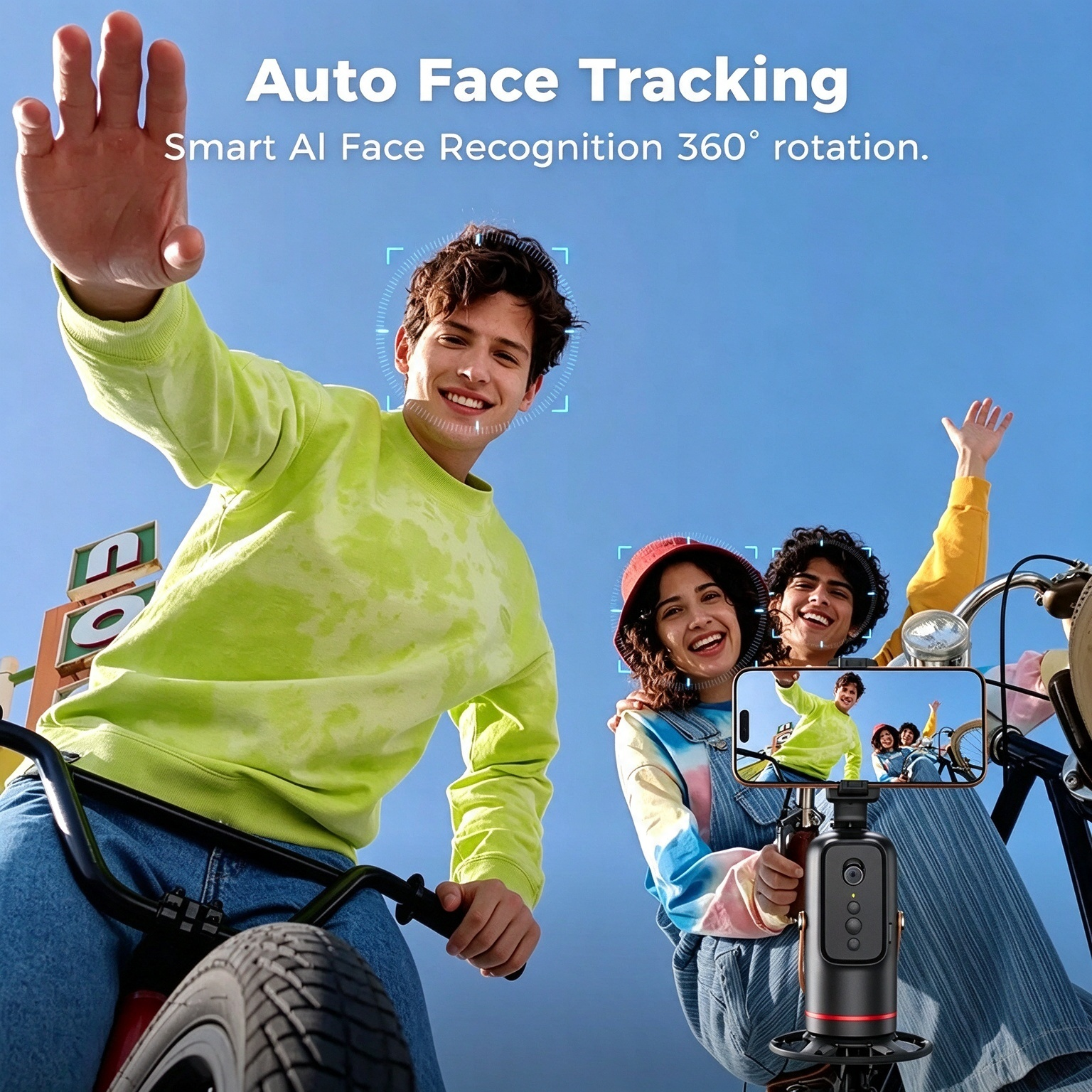 Auto Face Tracking Tripod with Gesture Control