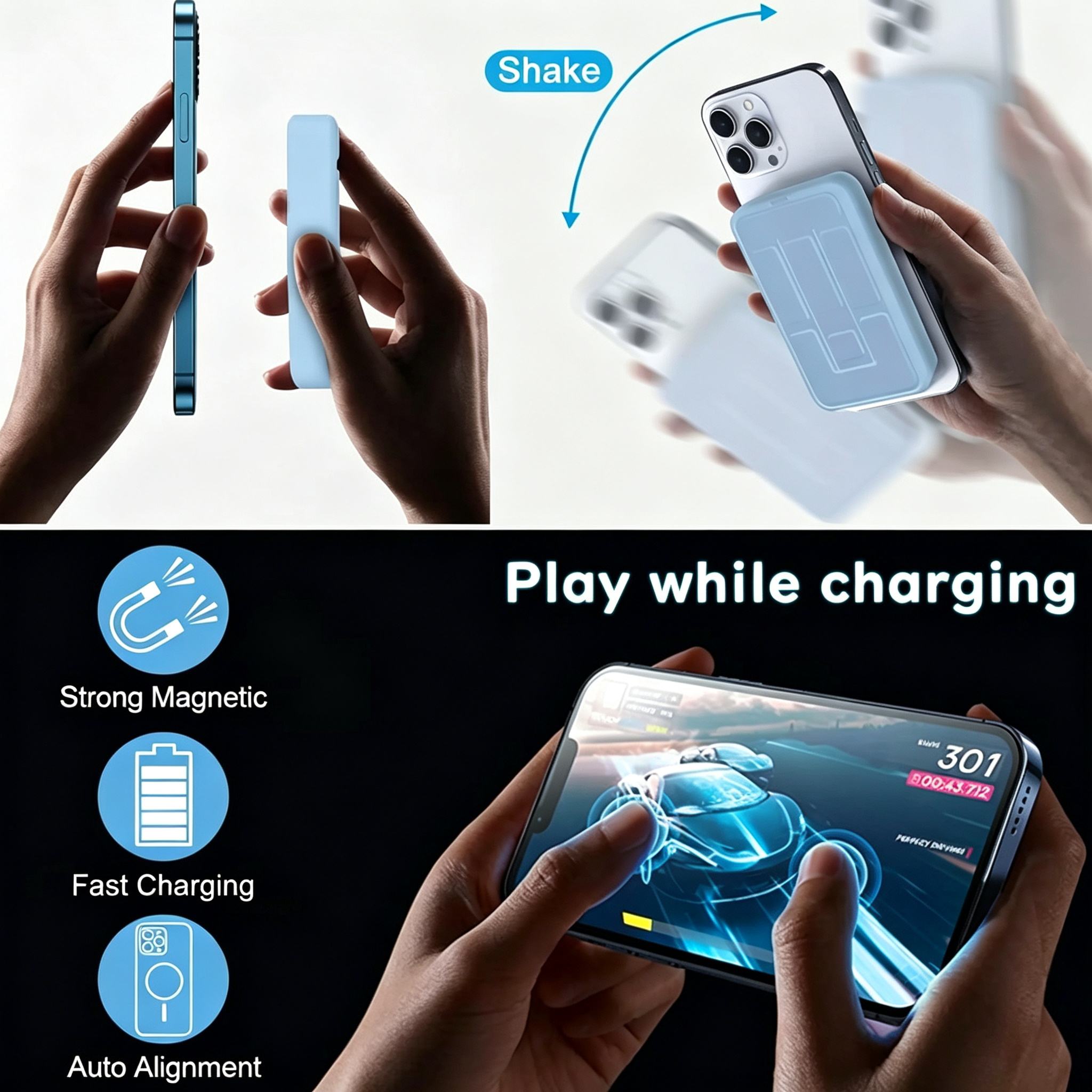 Magnetic Portable 10000mAh Wireless Fast Charger PD 22.5W