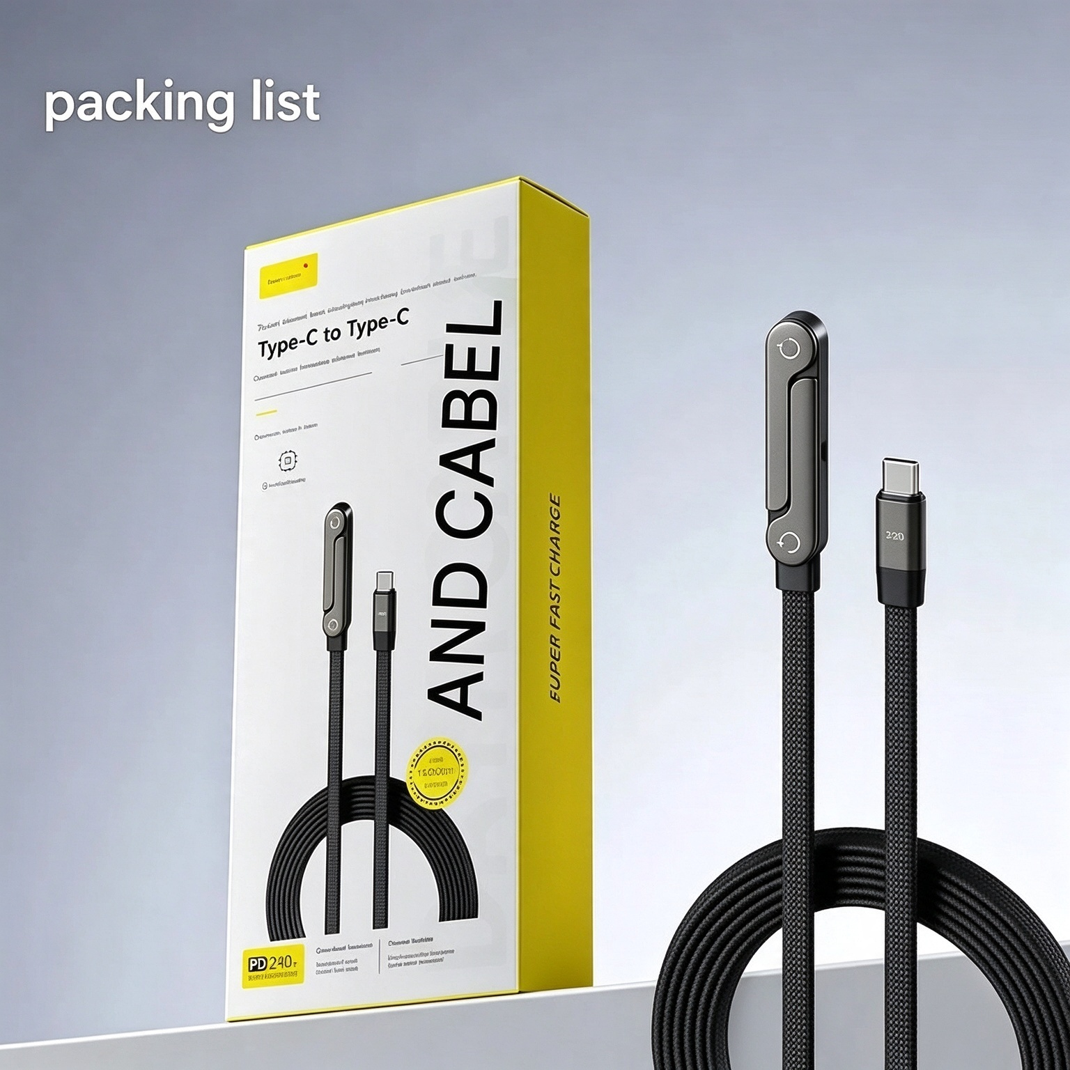 ⚡Official Authorized | MFi-Certified Cables🔥 2-in-1 Invisible Holder Charger Cable - 240W Fast Charging Cord with Built-In Phone Stand