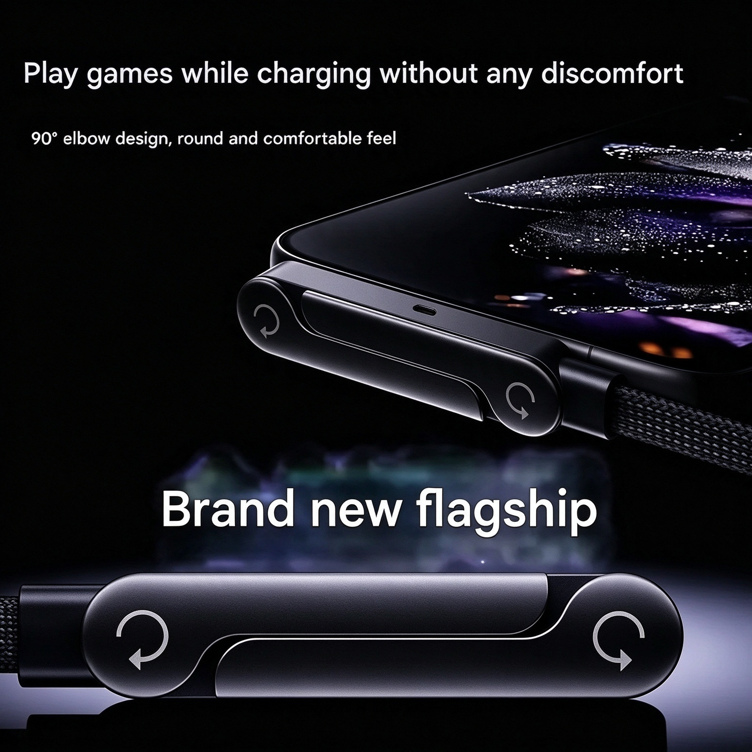 ⚡Official Authorized | MFi-Certified Cables🔥 2-in-1 Invisible Holder Charger Cable - 240W Fast Charging Cord with Built-In Phone Stand