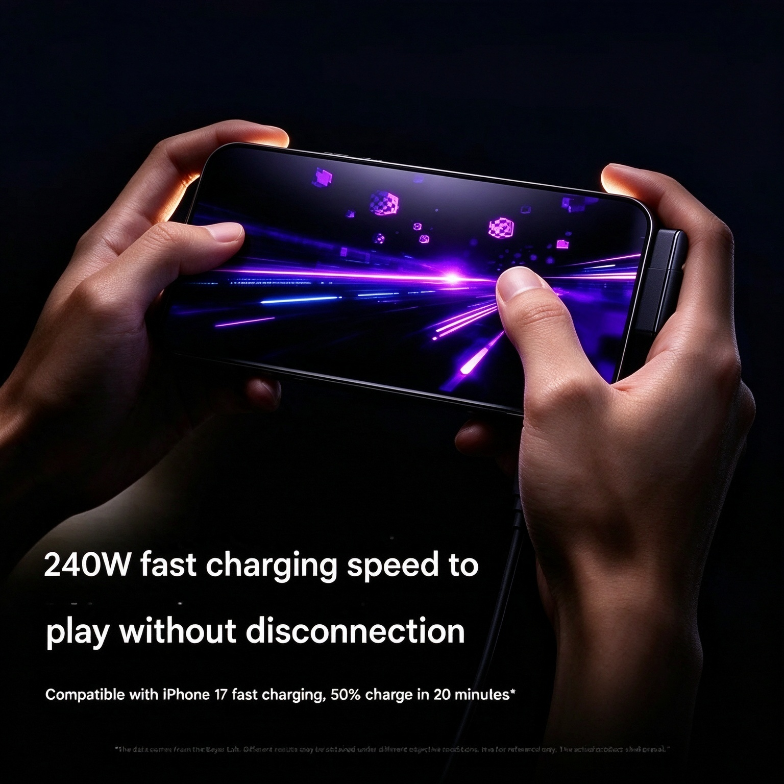 ⚡Official Authorized | MFi-Certified Cables🔥 2-in-1 Invisible Holder Charger Cable - 240W Fast Charging Cord with Built-In Phone Stand