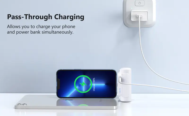 Back to School gift,Portable Charger, Power Bank, 6500mAh Mini Ultra Compact Portable Phone Charger Battery Pack for iPhone，Samsung S22 S21 Google iPad etc Accessories Smartphone(Black)