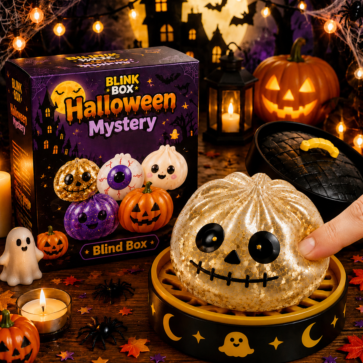 ⚡Hot Sales 🔥Cute Halloween Scary Ghost Maruko Squeeze Toy Set