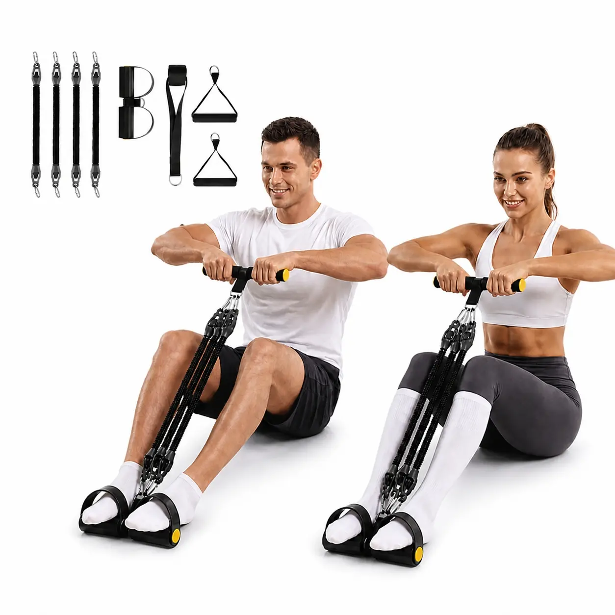 AddWin L10 Resistance Pedal Bands Full-Body Workout Kit