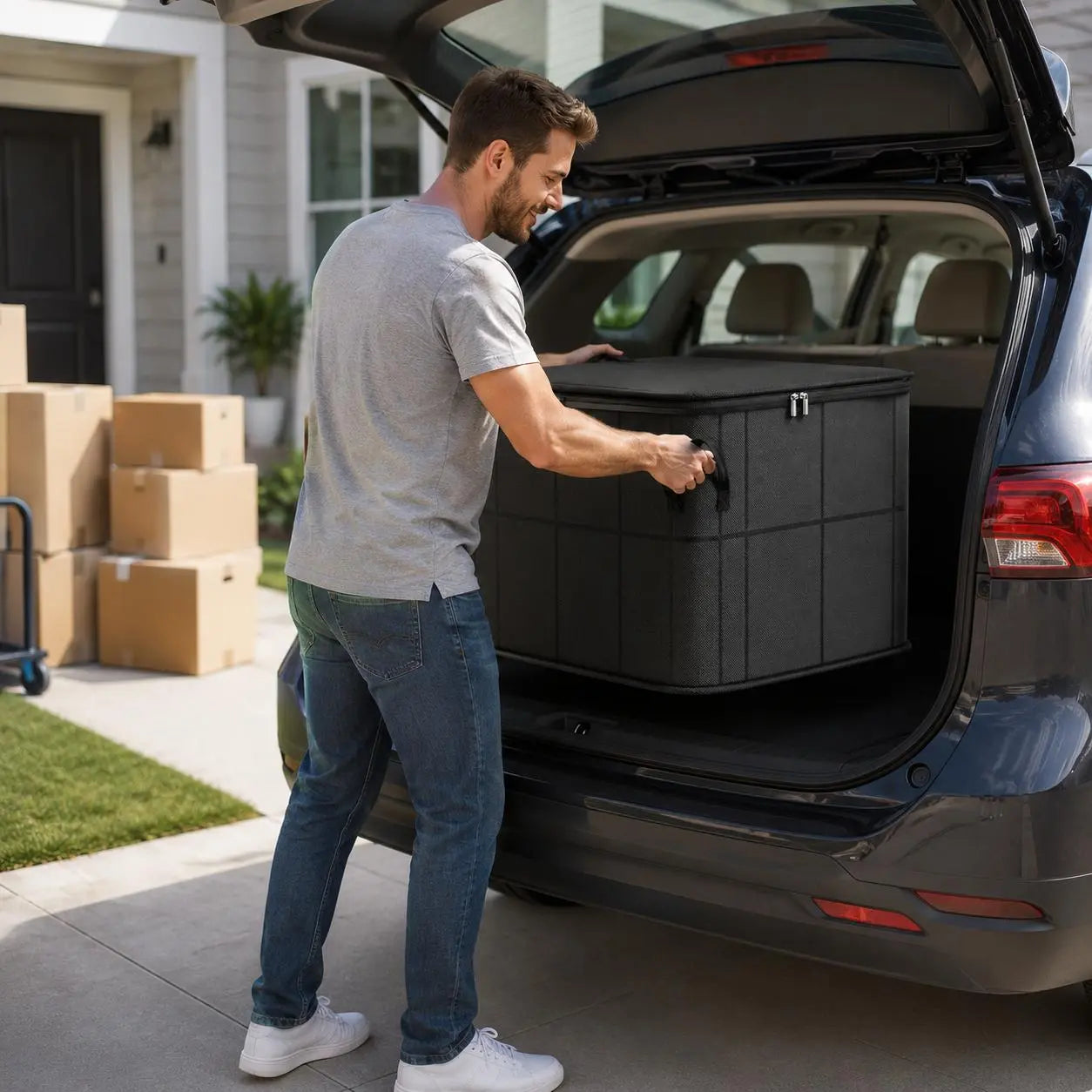📦✨ Large Capacity Storage Bin Zippered Clothes Organizer Moving Bag 🏠🧺