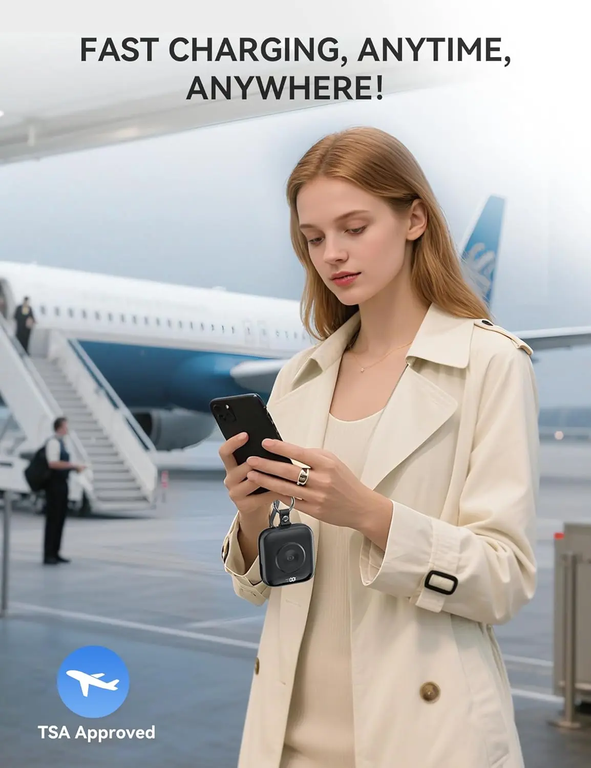 Hcelet 10000mAh 3-in-1 Portable Power Bank with Wireless and Fast Charging