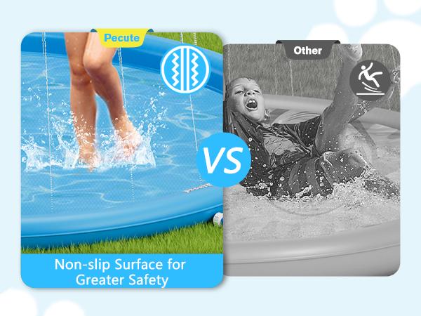 Pecute Dog Splash Pad Sprinkler Mat, Non-Slip Durable Thick PVC Backyard Water Play Mat for Dogs(without PVC pipe ), Portable Pet Wading Pool & Summer Outdoor Toy, dealsforyoudays,petlover,summer essential,summervibes Swimming Pool Set Kiddie Inflatable