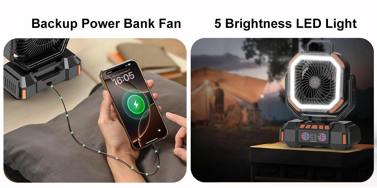 40000mAh Portable Handheld Mini Fan, Rechargeable Battery-Powered Multifunctional Travel Device with Remote, LED Light, 4-Speed Strong Airflow - Camping Fan for Desk, Outdoor Tent, Portable Handheld Fan 40000mAh Portable Handheld Mini Fan, Rechargeable Battery-Powered Multifunctional Travel Device with Remote, LED Light, 4-Speed Strong Airflow - Camping Fan for Desk, Outdoor Tent, Portable Handheld Fan