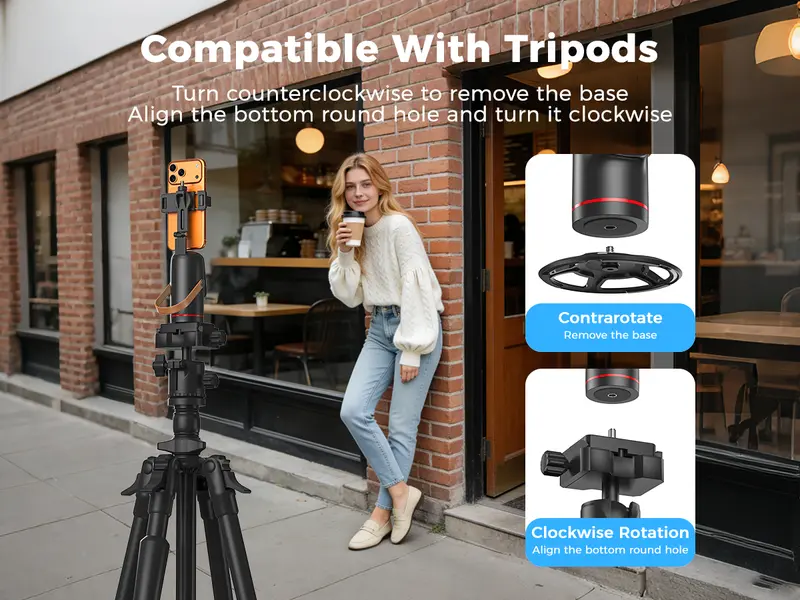 360-Degree Auto Face Tracking Phone Tripod Mount, Hands-Free Phone Holder with Gesture Control, Vlogging Equipment, Smartphone Camera Accessories, Selfie Accessories 360-Degree Auto Face Tracking Phone Tripod Mount, Hands-Free Phone Holder with Gesture Control, Vlogging Equipment, Smartphone Camera Accessories, Selfie Accessories