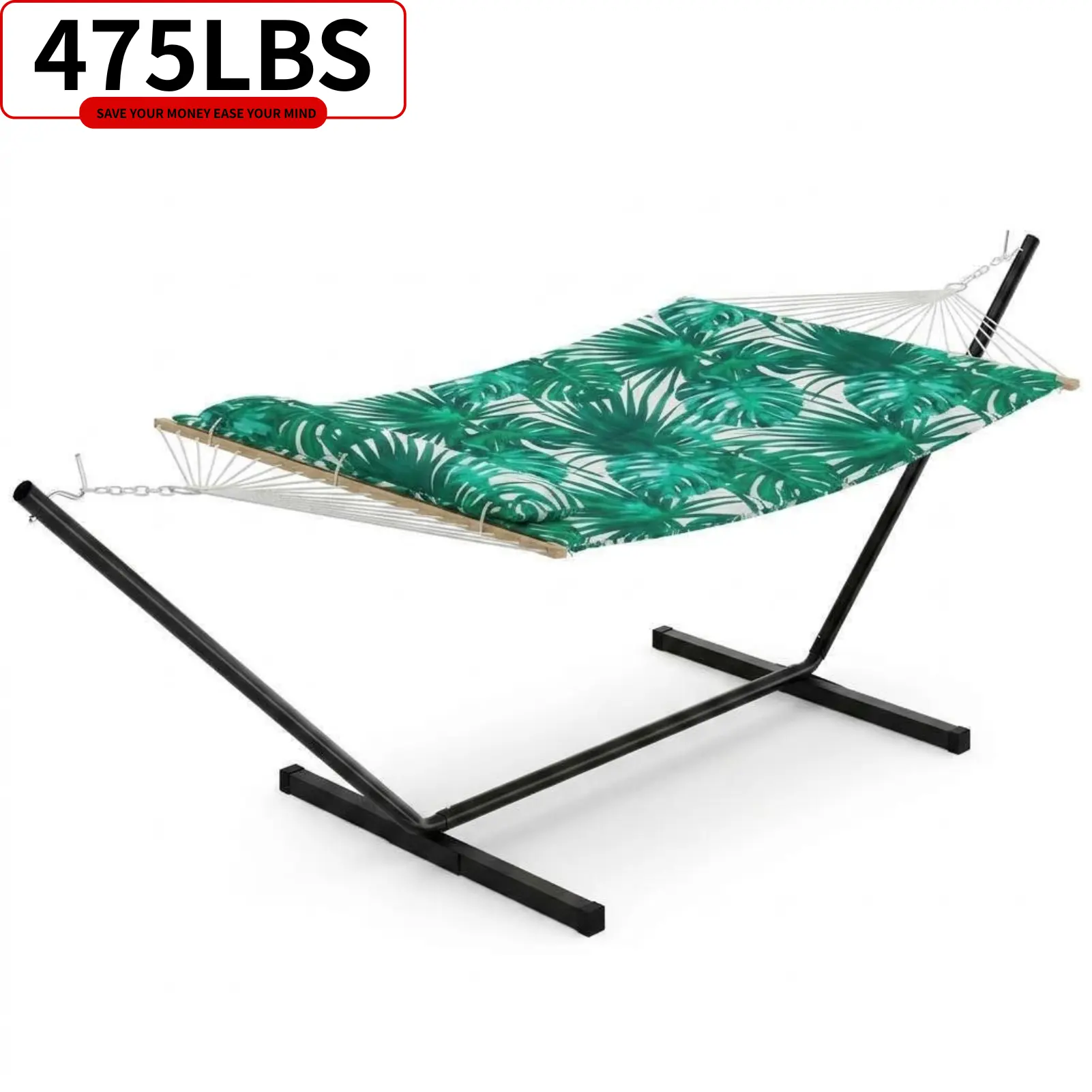 Portable Double Hammock with Stand for Outdoor Relaxation