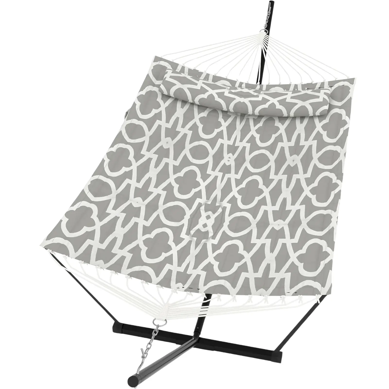 Portable Double Hammock with Stand for Outdoor Relaxation