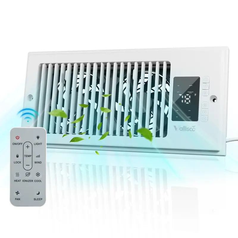 Register Booster Fan for 4” x 10” Vents - 10-Speed Remote Control