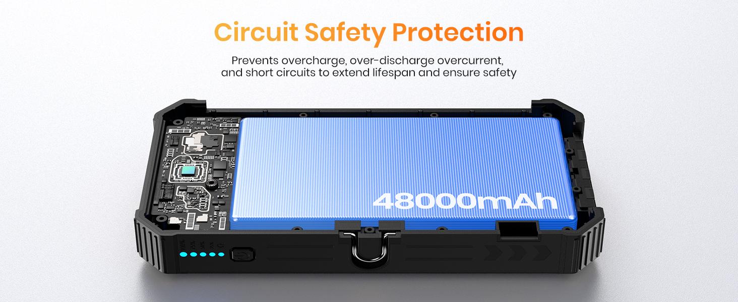 SOARAISE 48000mAh Solar Charger Power Bank, Wireless Portable Charger with 4 Built-in Cables & 7 Outputs,15W Fast Charging Portable Power Bank with USB C, Battery Pack with Flashlight for All Mobile Devices,back to school,back to school haul