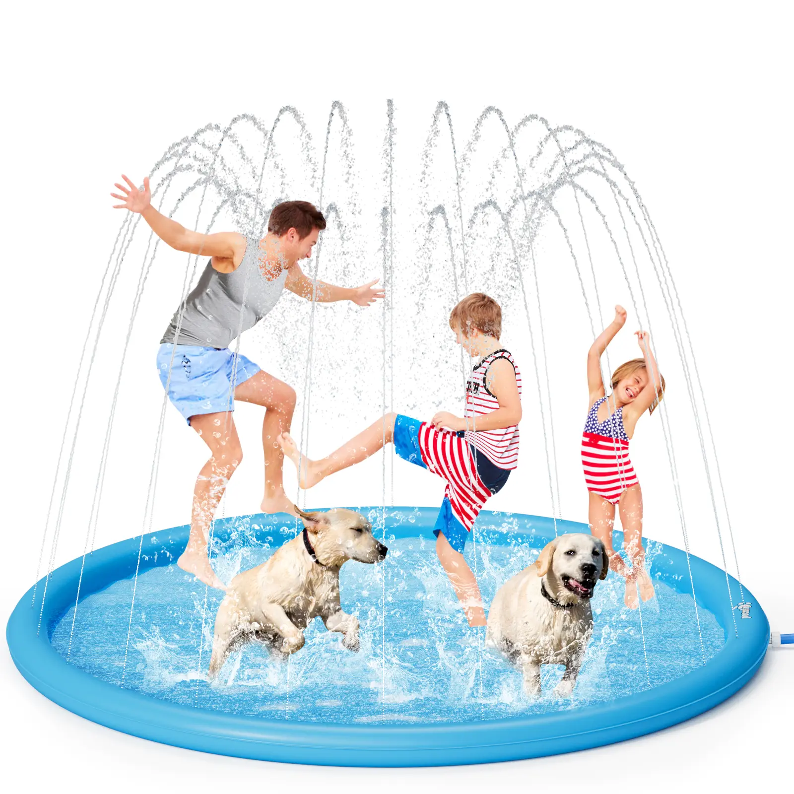 Dog Splash Pad Sprinkler Mat – Durable Non-Slip Water Play Mat