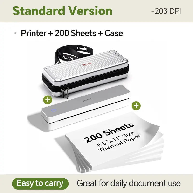 Inkless Portable Bluetooth Thermal Printer for Travel