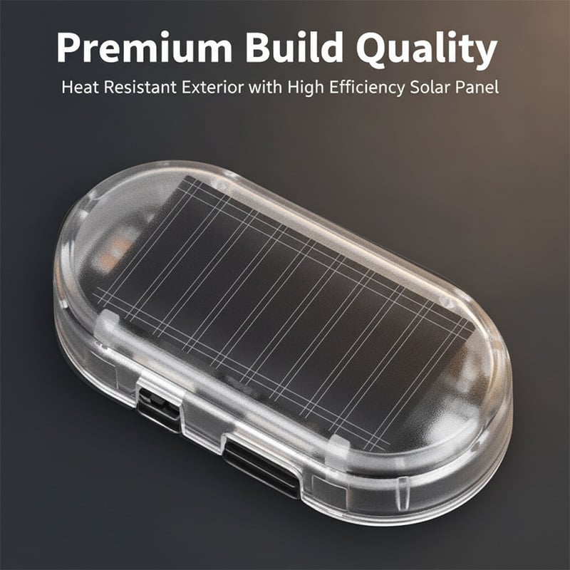 Solar-Powered Motion Sensor Simulated Car Alarm Light