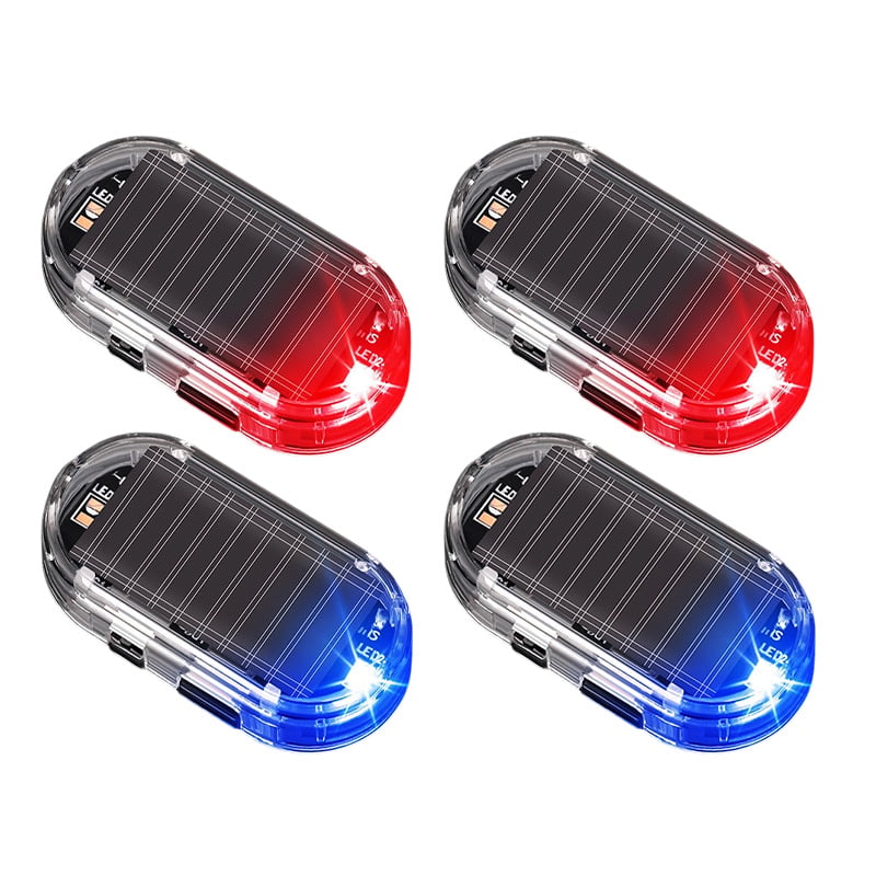 Solar-Powered Motion Sensor Simulated Car Alarm Light