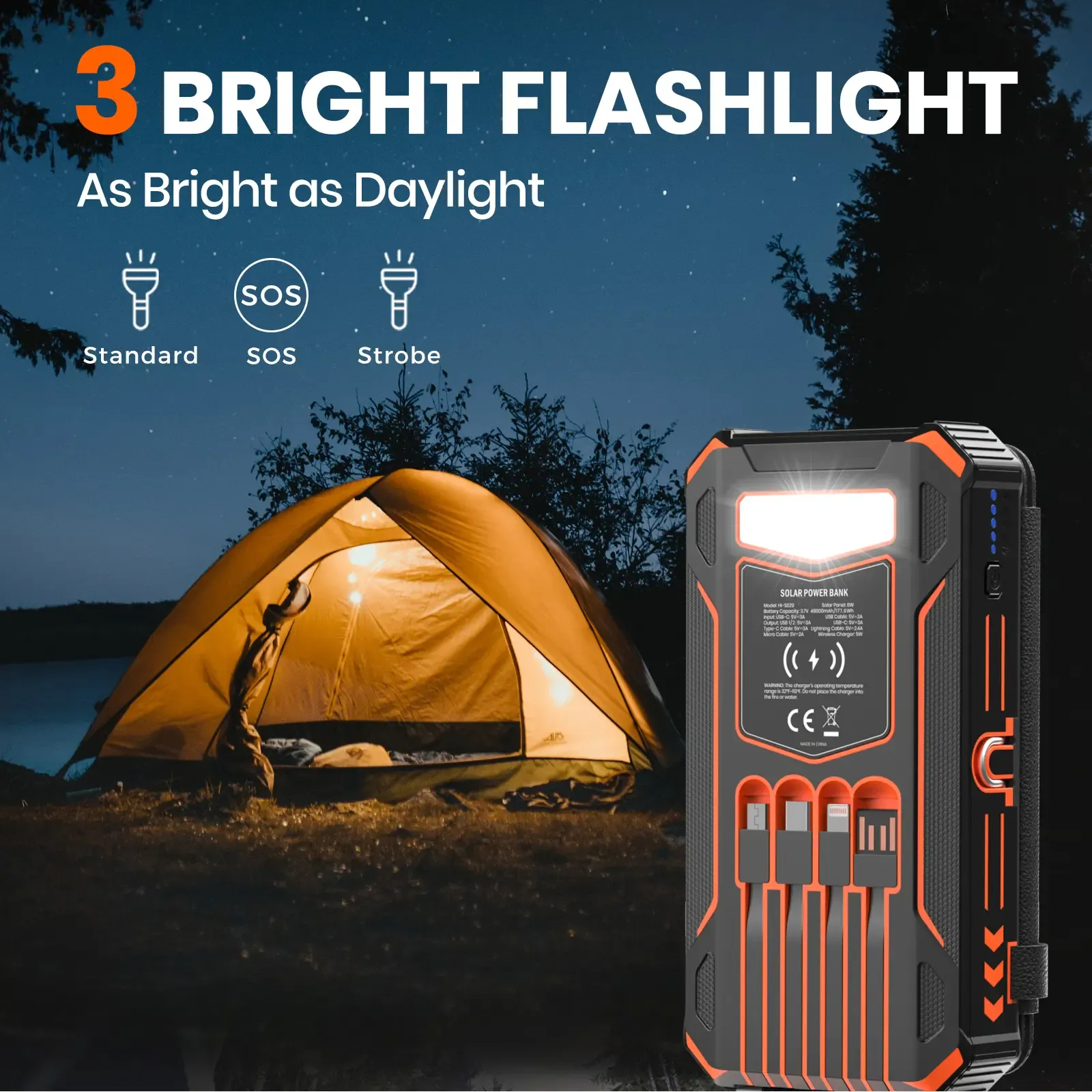 LED flashlight power bank