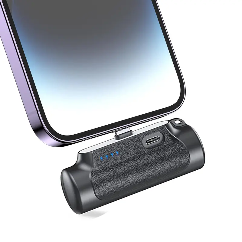 6500mAh Mini Portable Charger Power Bank Black