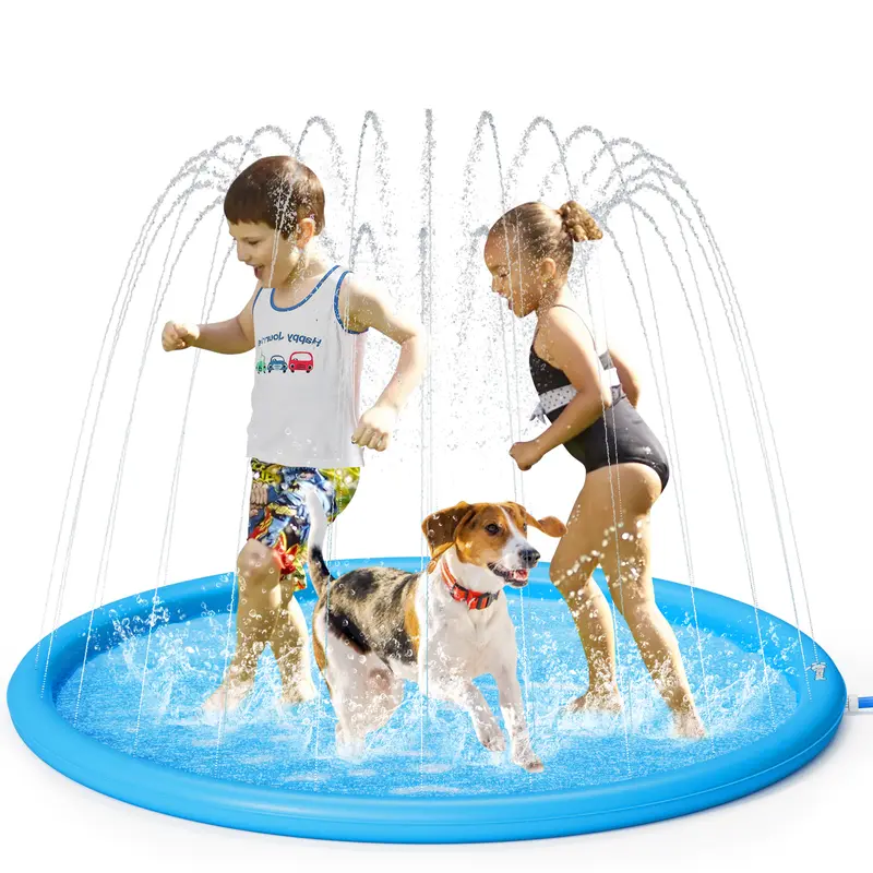 Dog Splash Pad Sprinkler Mat – Durable Non-Slip Water Play Mat