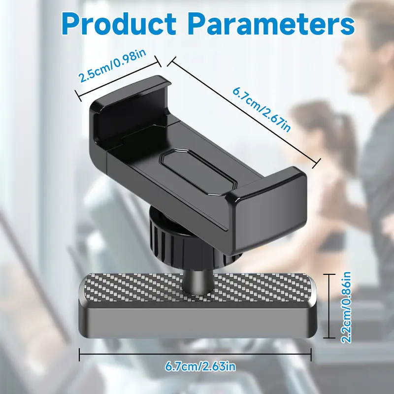 ISEMENA Magnetic Phone Holder for Gym 360° Adjustable