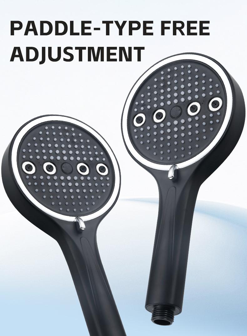Powerful 6-Mode Handheld Shower Head High Pressure Water Spray with Rainfall Massage Pulse Spray Hybrid Bubble Patterns Premium ABS Material Wall Mount Showerhead Modern Bathroom Upgrade Ideal Summer Shower Accessory Perfect Holiday Gift