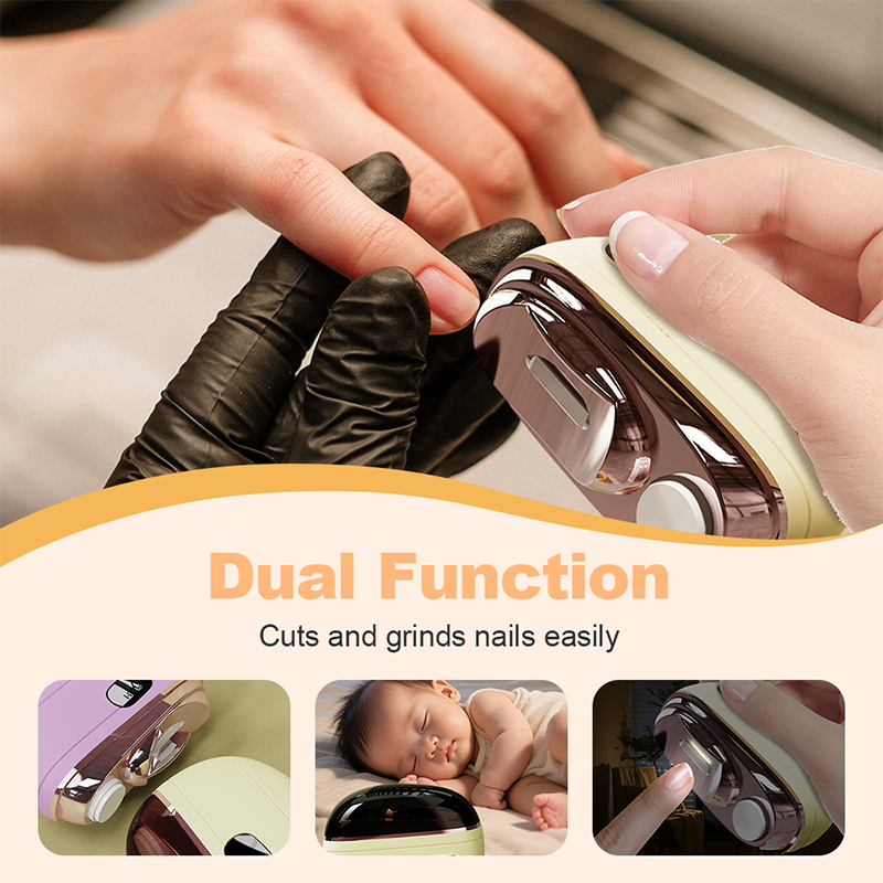 2-in-1 Electric Nail Clipper with Filing Function – Safe & Gentle for Babies and Adults👶👵
