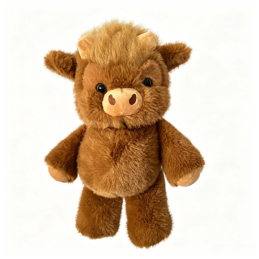 Running Highland Cow Plush Toy - Soft & Cuddly Gift for All