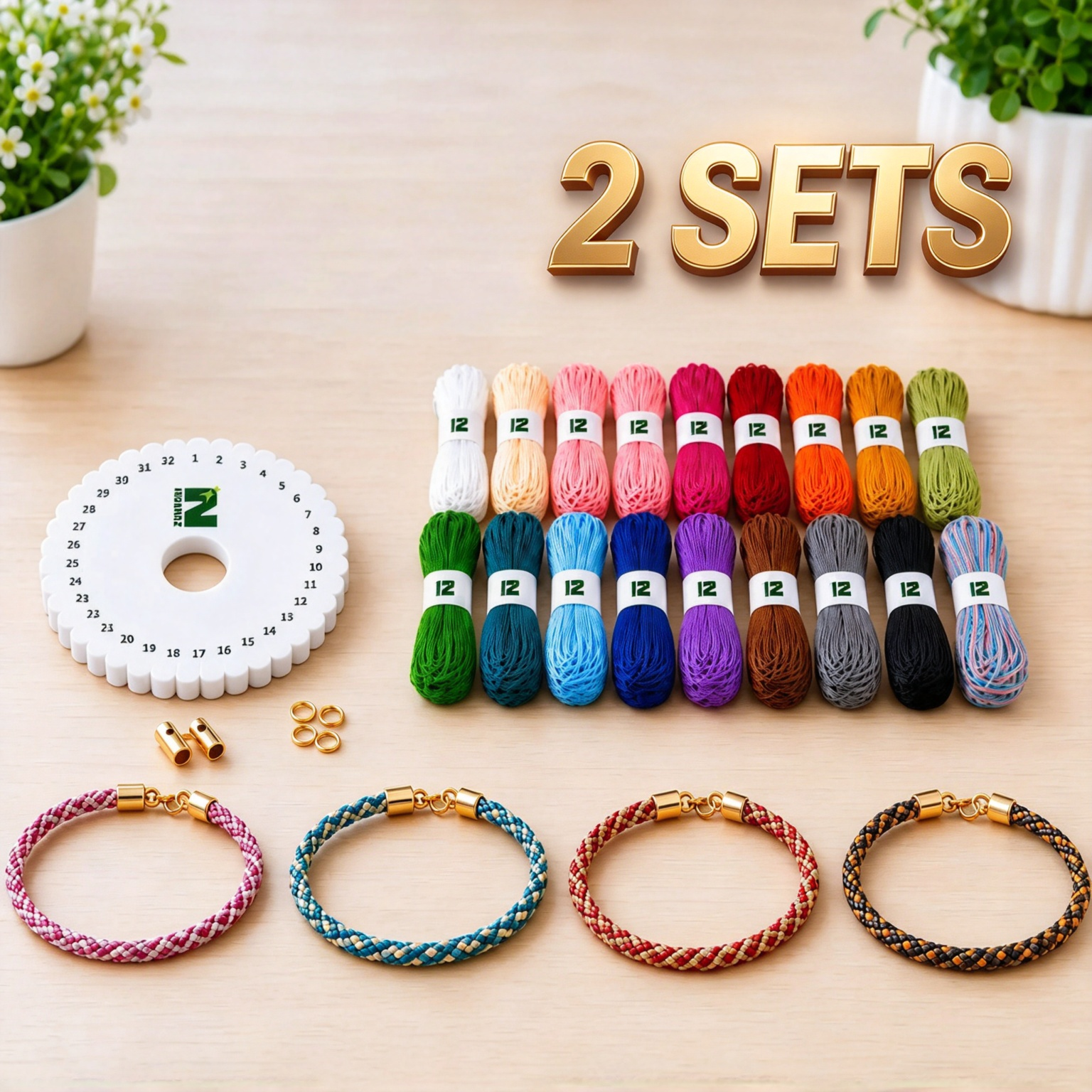 Kumihimo Bracelet Kit – Create your own braided friendship bracelets