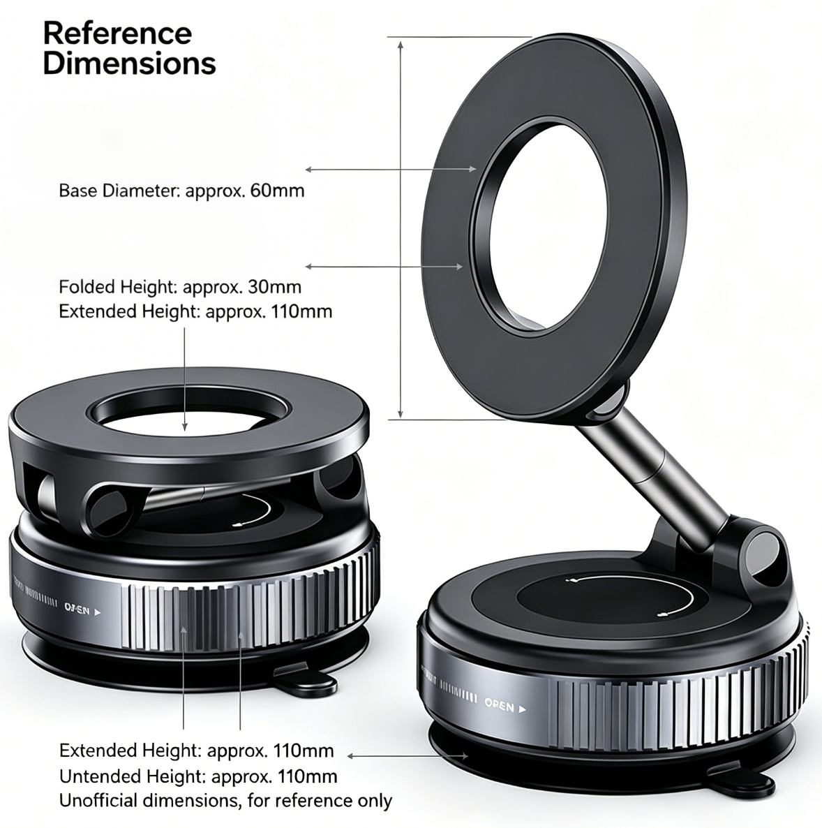 🔥Mehr kaufen mehr sparen🔄360° verstellbarer magnetischer Vakuum-Telefonhalter📱1