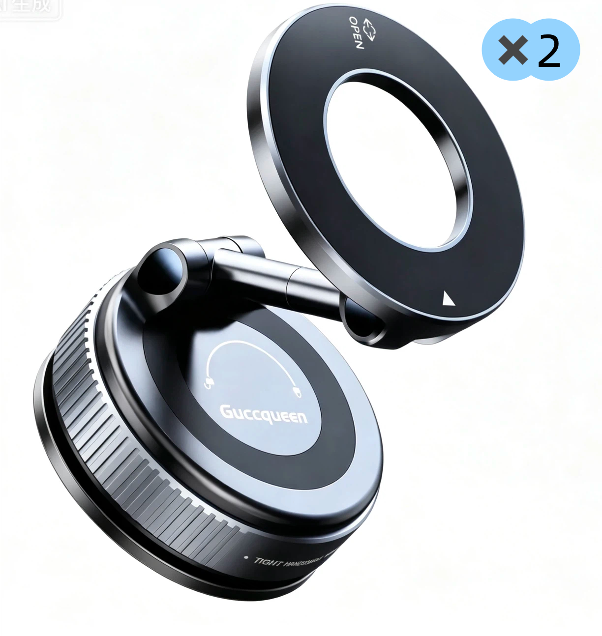 Guccqueen 2.0 Foldable Magnetic Car Phone Holder - MagSafe Compatible