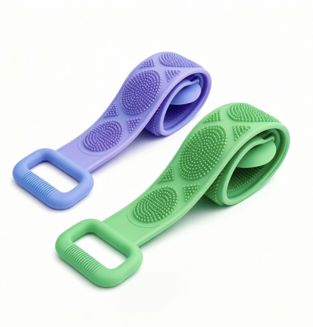 Silicone Bath Brush Double-Sided Exfoliating Back Scrubber