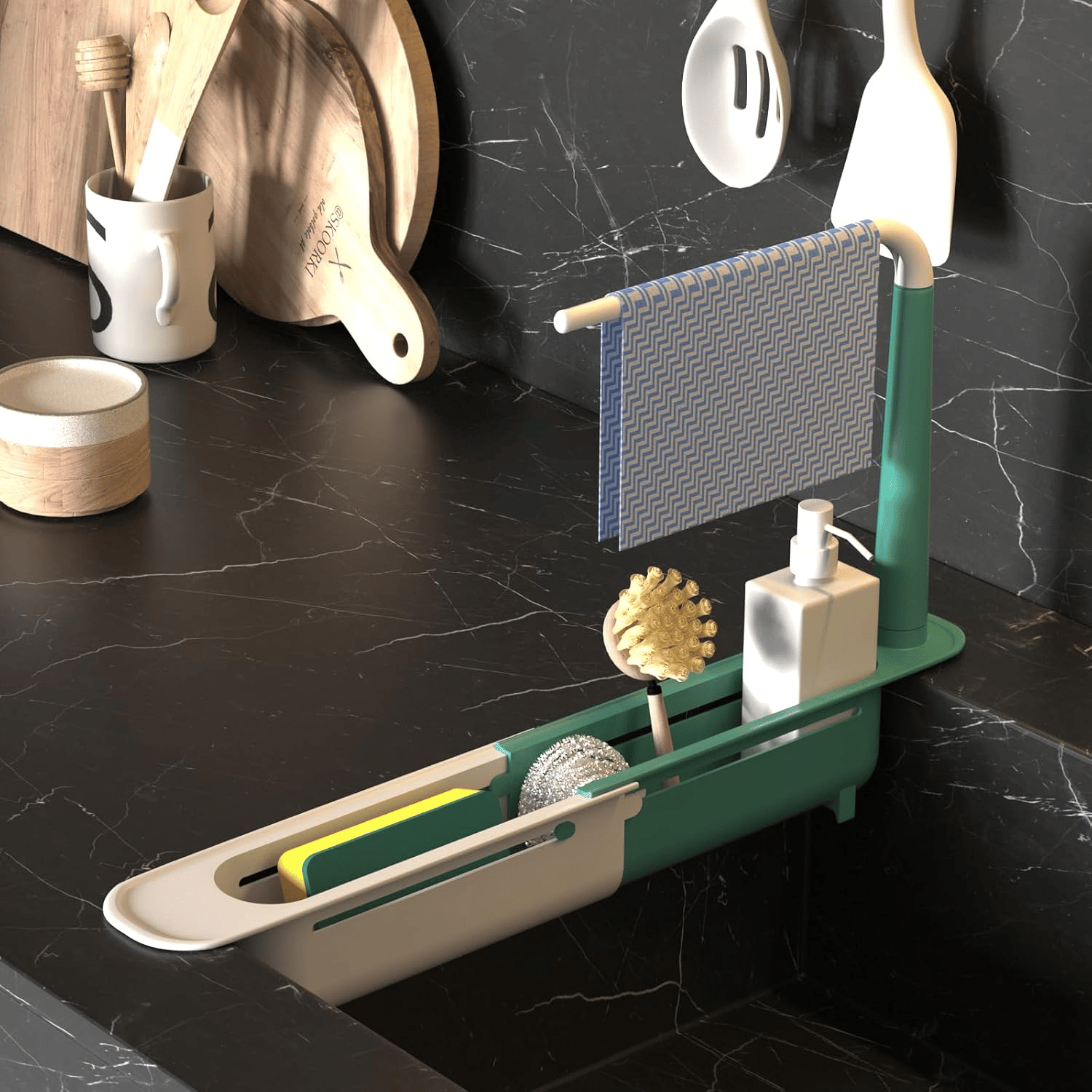 🔥Telescopic Sink Storage Rack✨
