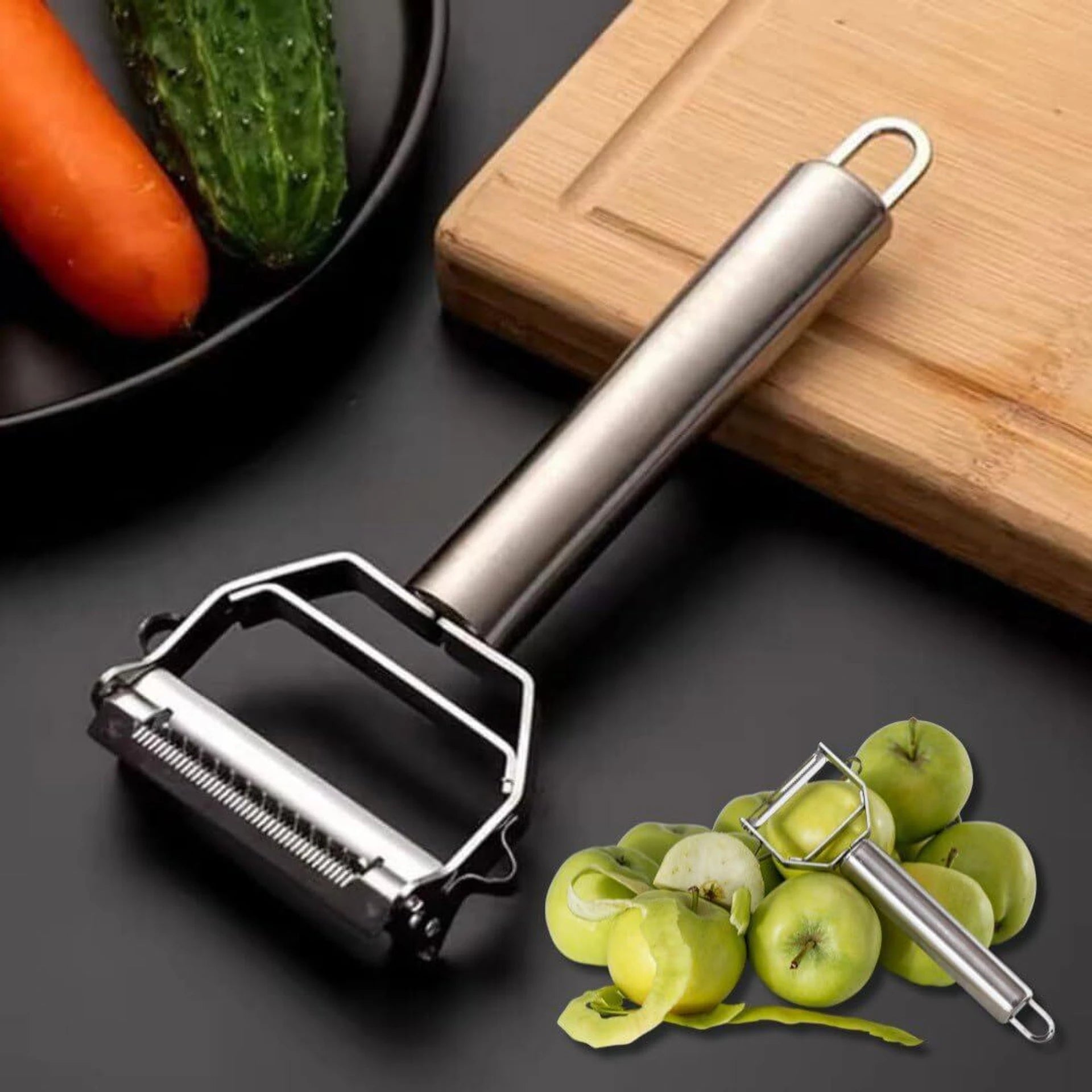 Multipurpose Stainless Steel Vegetable Peeler – Julienne Cutter & Slicer Tool