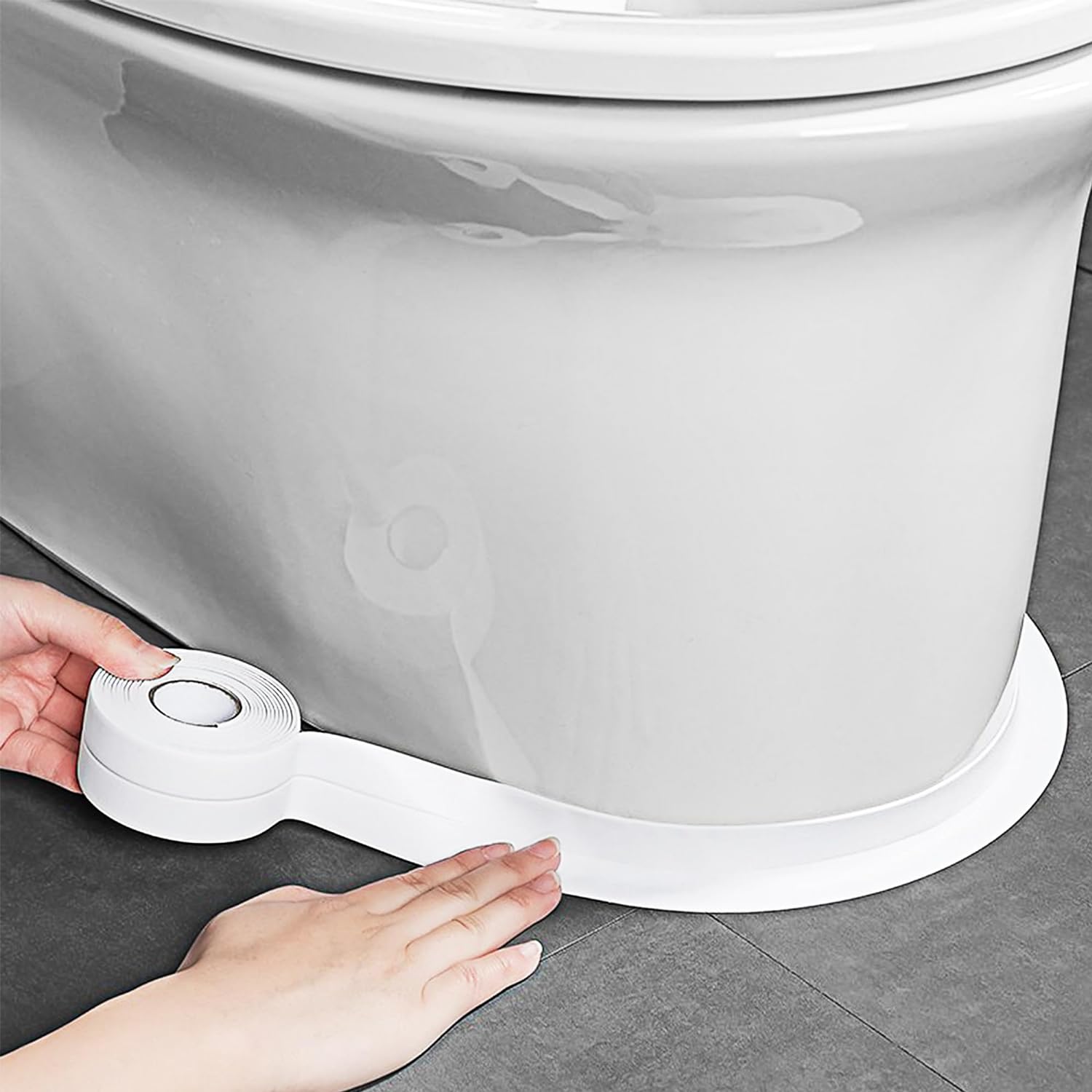 Weißes wasserdichtes, selbstklebendes Dichtband – 3,2 m/1,5IN langlebige Abdichtung für Badezimmer- und Küchenkanten