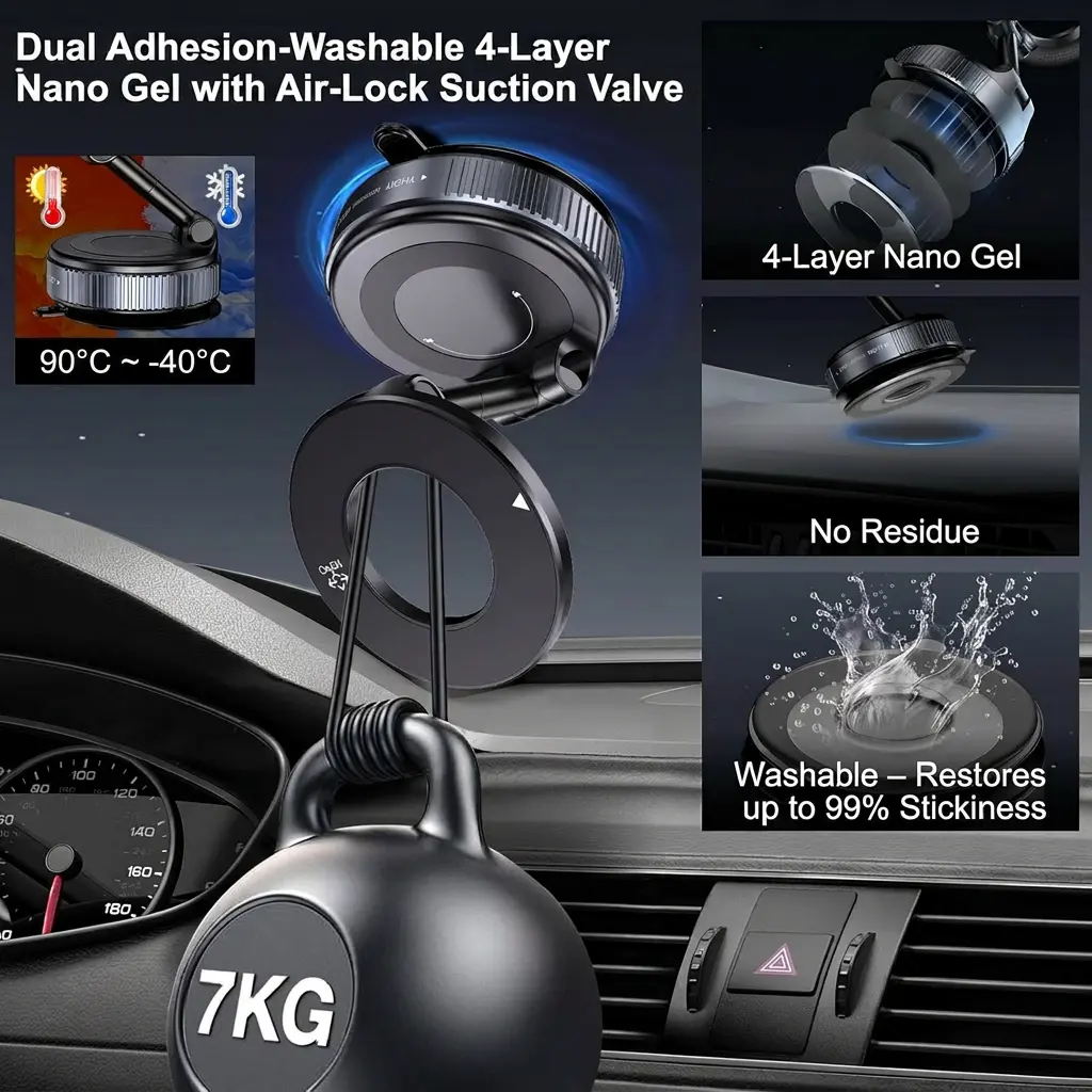 Guccqueen 2.0 Foldable Magnetic Car Phone Holder - MagSafe Compatible