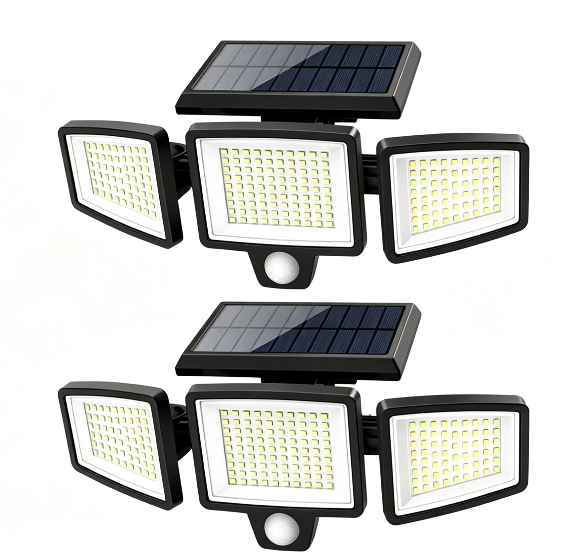 📢📢Letzter Tag – 50 % Rabatt!! ☀️💡 Solar-Außenwandlampe mit 3 Köpfen – Bewegungsmelder für Garten, Hof & Garage