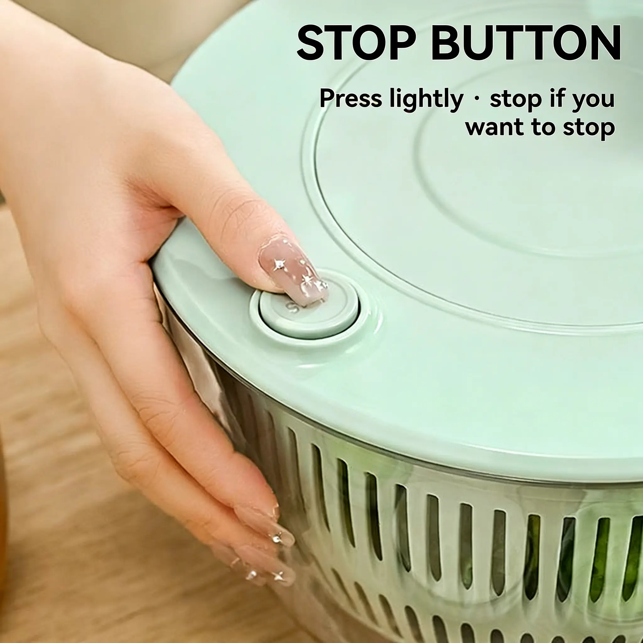 UFORU Large Salad Spinner 3-in-1 with Strainer & Slicer