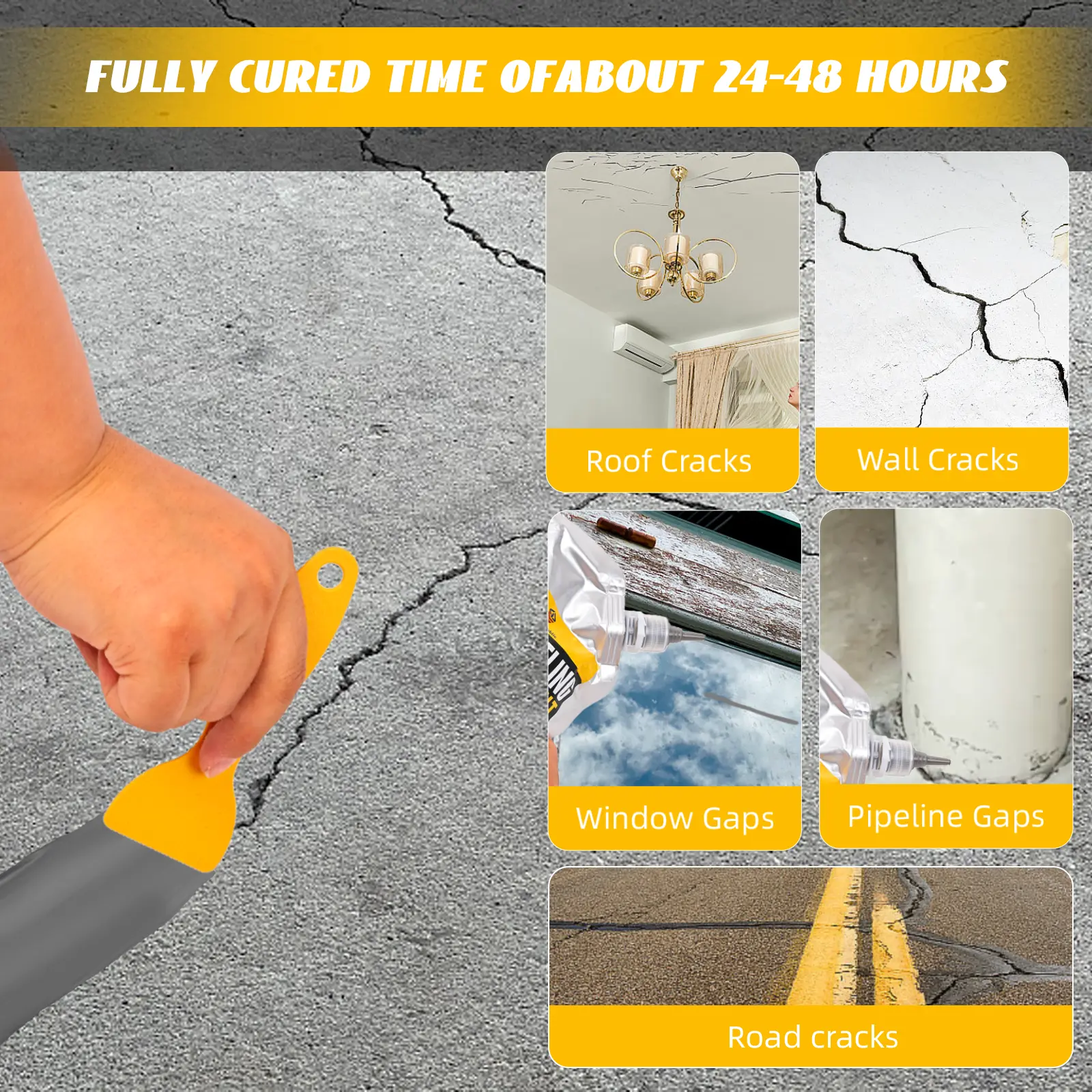 Self-leveling crack sealant