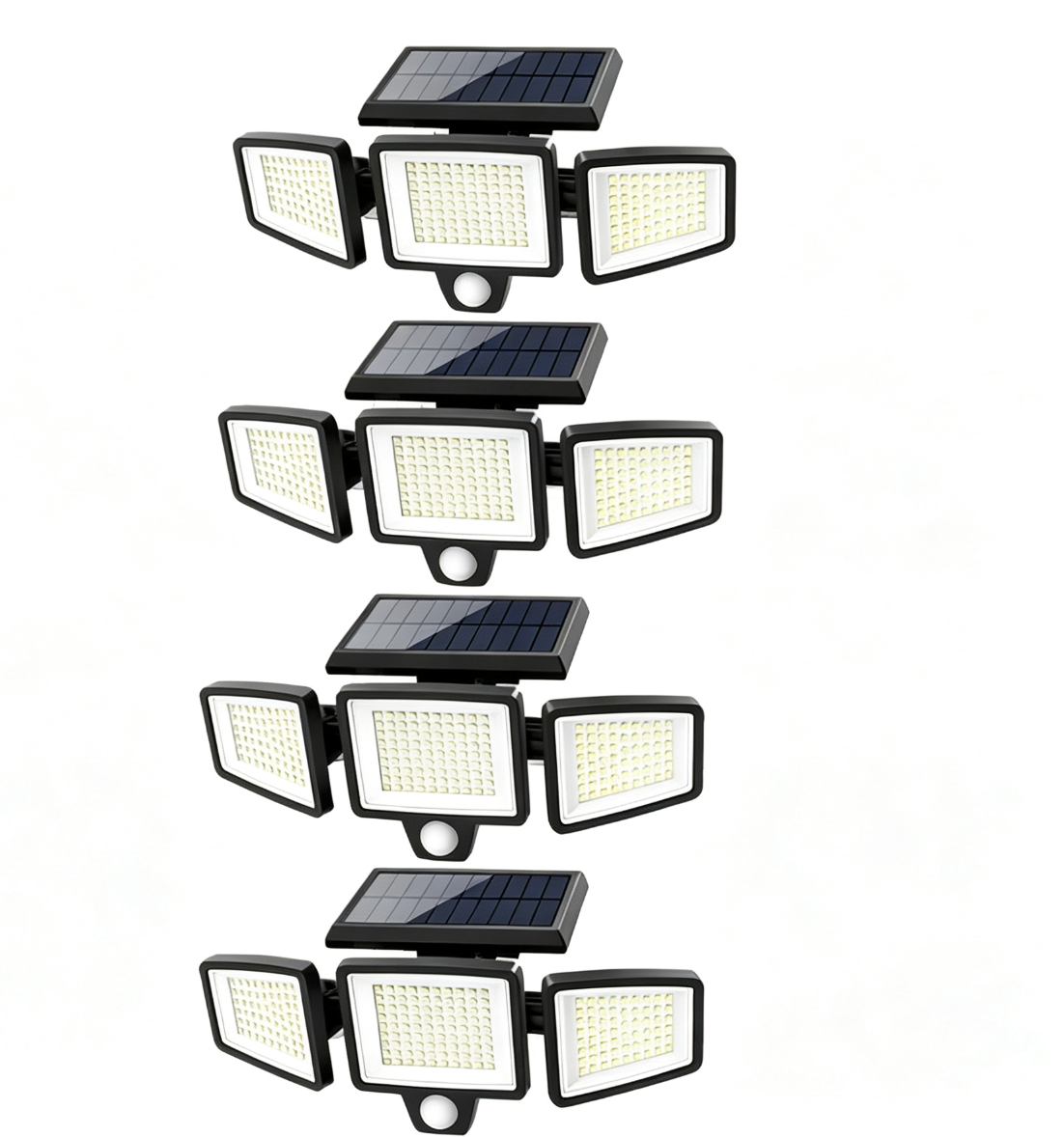 📢📢Letzter Tag – 50 % Rabatt!! ☀️💡 Solar-Außenwandlampe mit 3 Köpfen – Bewegungsmelder für Garten, Hof & Garage