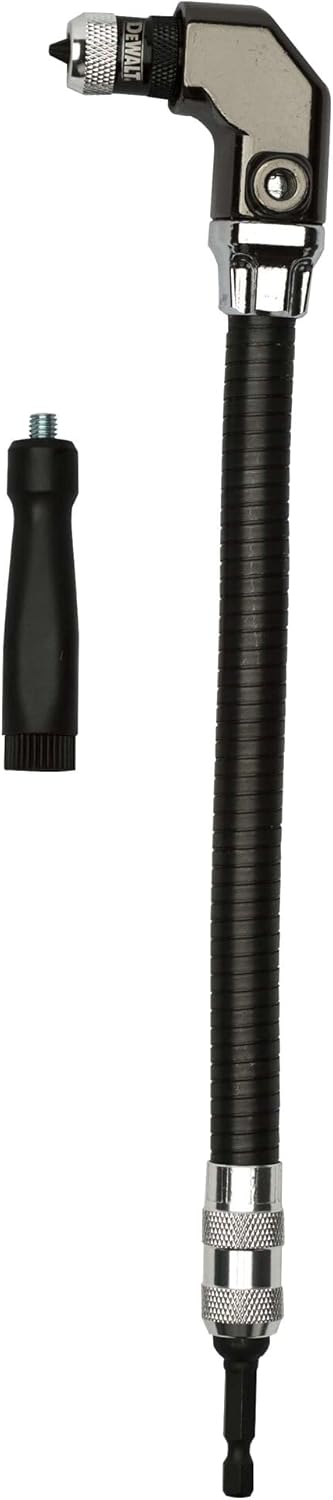 DEWALT Right Angle Attachment, Flex Shaft, Drill Attachment, 12-Inch (DWARAFS)