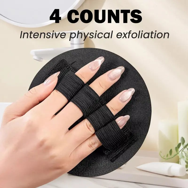 4PC Soft Rubber Shower Scrubber – Scratch-Free & Easy Rinse🫧