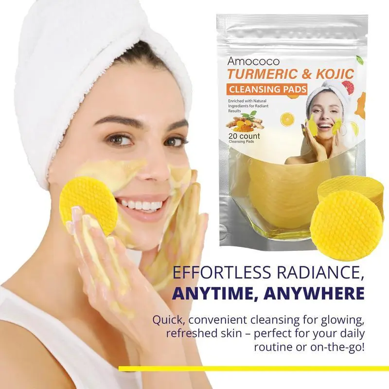Turmeric & Kojic Cleansing Pads - 20pcs Deep Clean