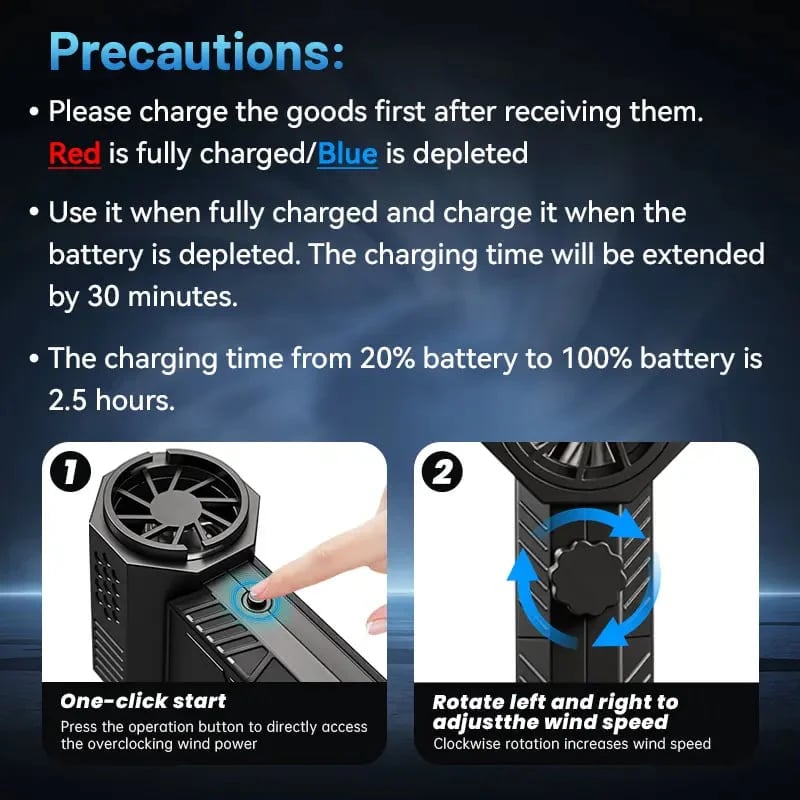 Ultra-Powerful 150,000 RPM Portable Turbo Fan