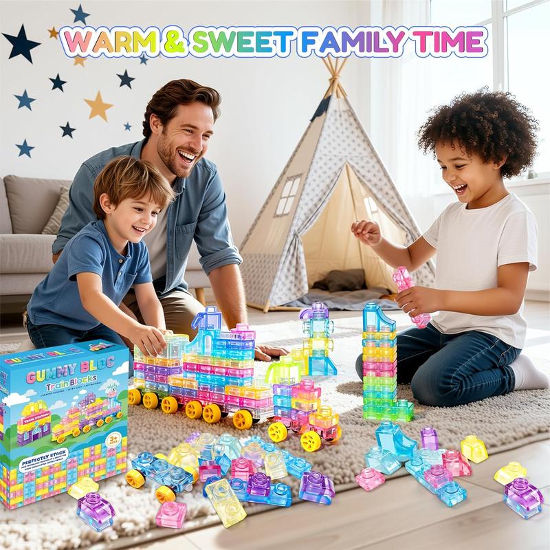 Soft Jelly Blocks , Squishy Multi-color Stacking Jelly Building Blocks Toy Set