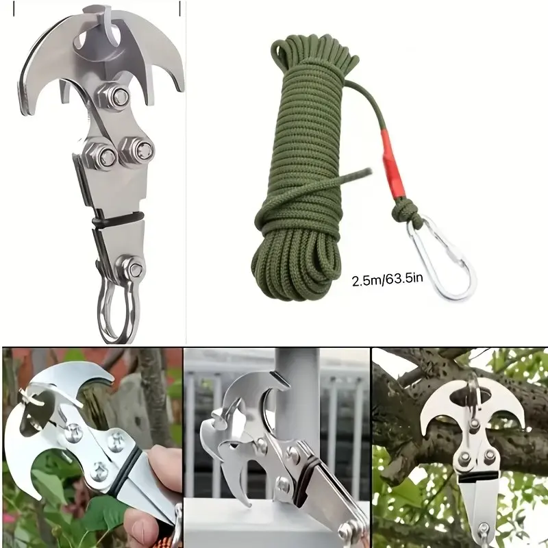 Multifunctional Outdoor Stainless Steel Folding Hook