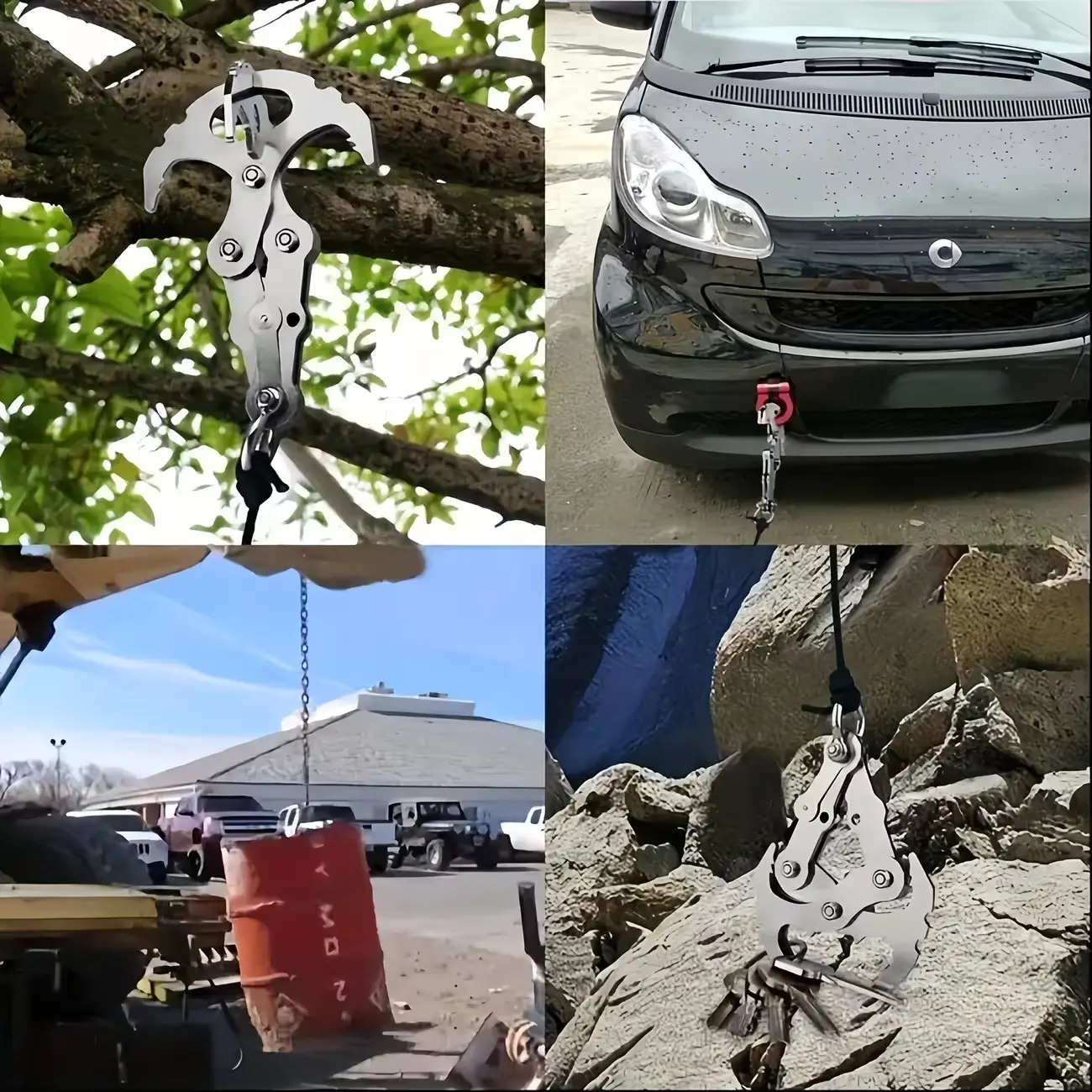 Multifunctional Outdoor Stainless Steel Folding Hook