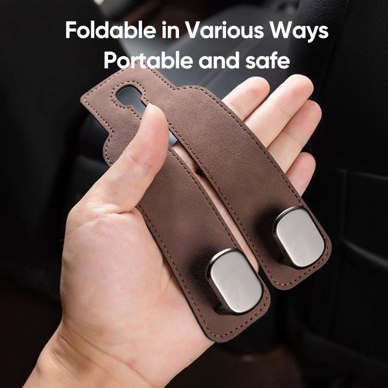 Suede Leather Car Seat Hook
