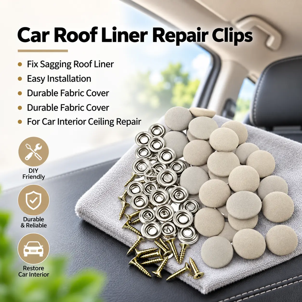 Car Roof Headliner Repair Buttons